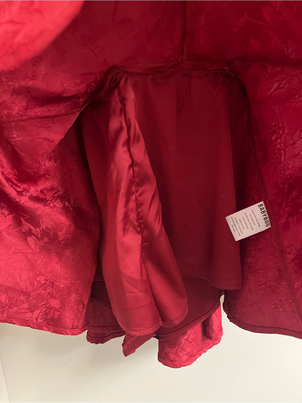 Babyboo Emelie Playsuit Mini Dress in Red Size Small - Picture 8 of 10